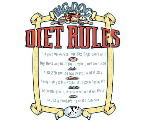 Big Dog Diet Rules T-Shirt - Image 2