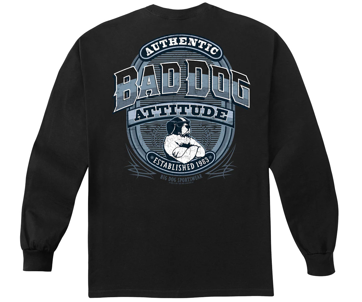 Bad Dog Attitude Since 83 Long Sleeve T-Shirt