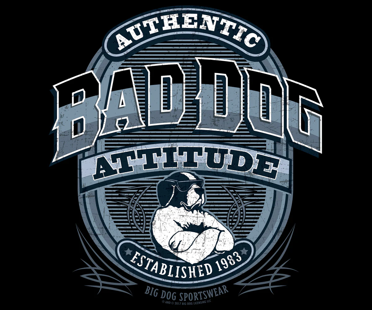 Bad Dog Attitude Since 83 Long Sleeve T-Shirt - Image 2