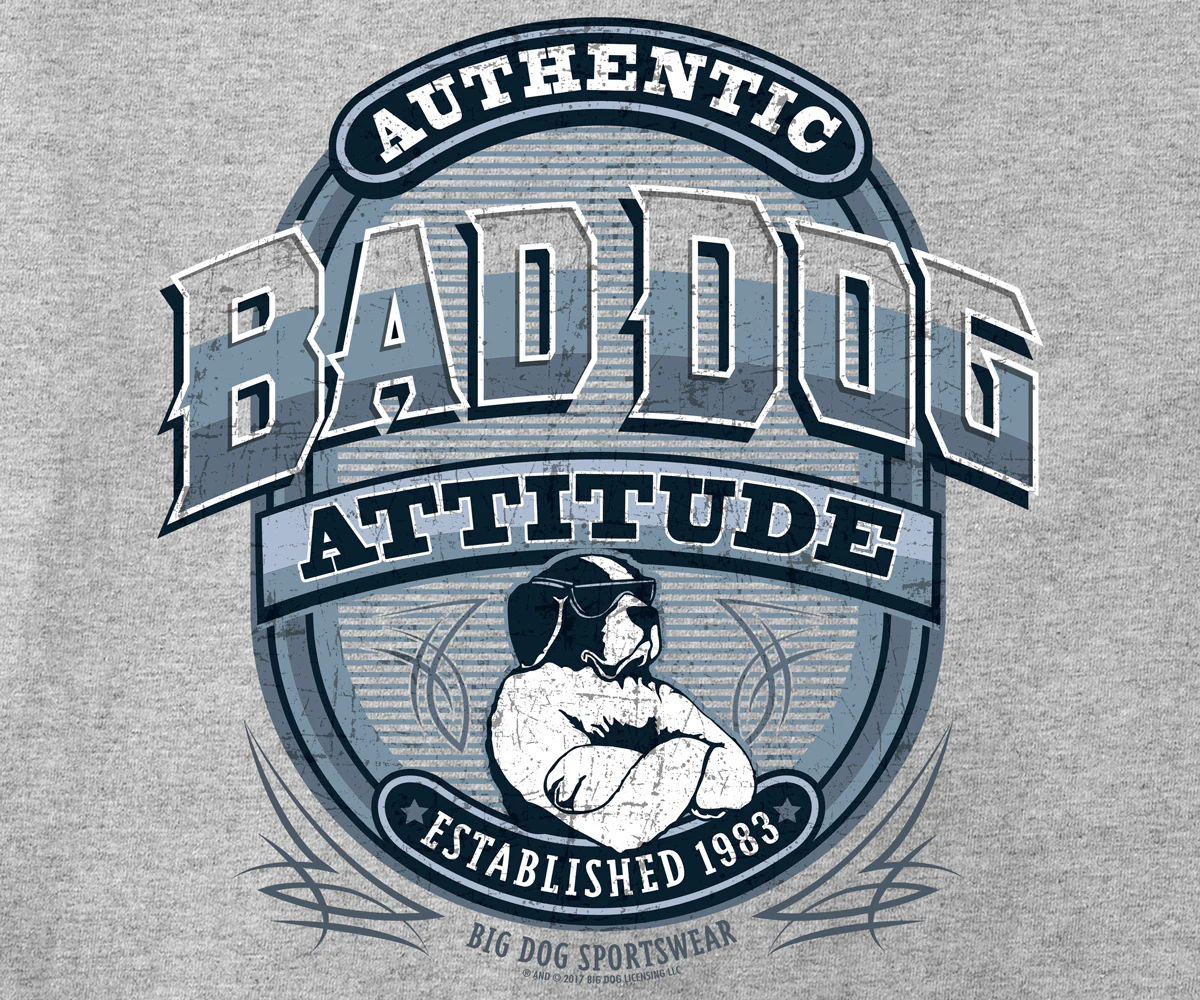 Bad Dog Attitude Since 83 Long Sleeve T-Shirt - Image 2