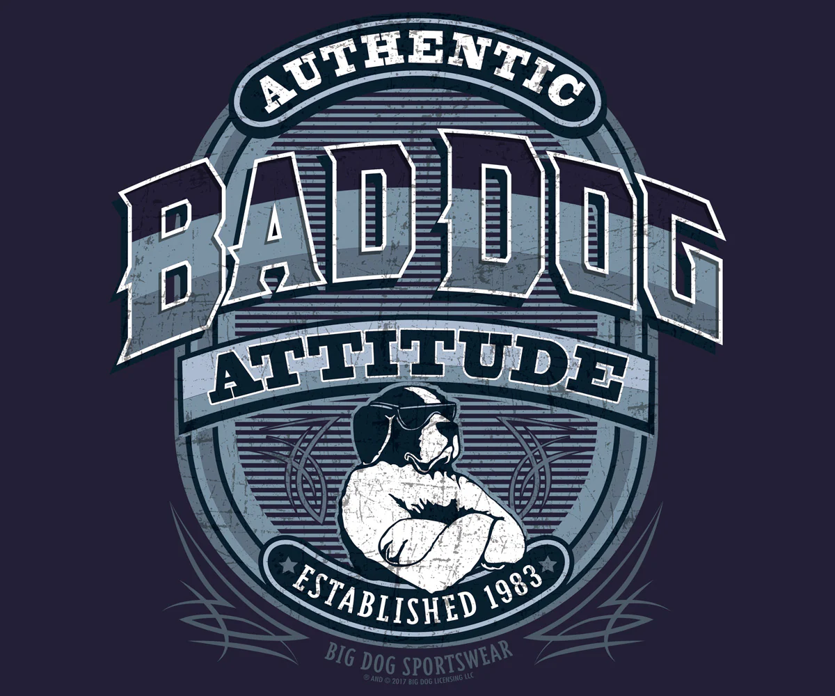 Bad Dog Attitude Since 83 Long Sleeve T-Shirt - Image 2