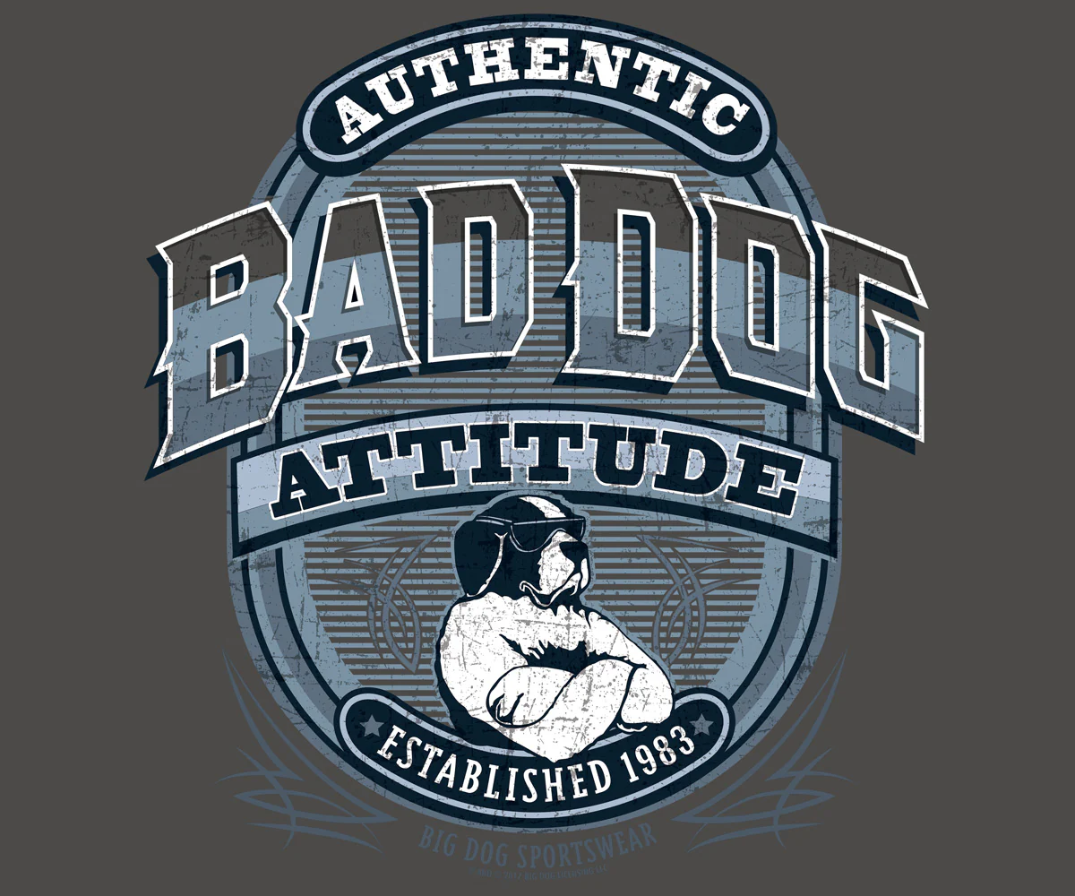 Bad Dog Attitude Since 83 T-Shirt - Image 2
