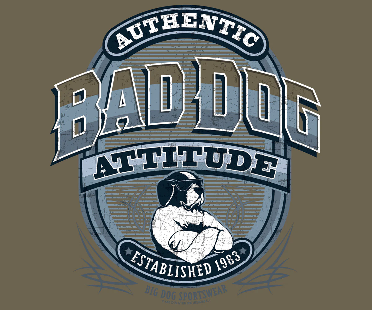 Bad Dog Attitude Since 83 T-Shirt - Image 2