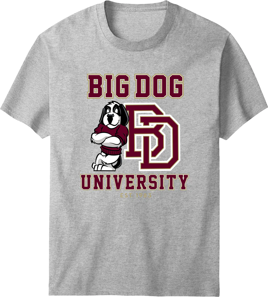Bd University Burgundy Gold T-shirt