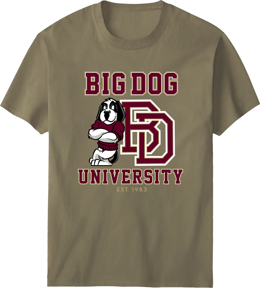 Bd University Burgundy Gold T-shirt