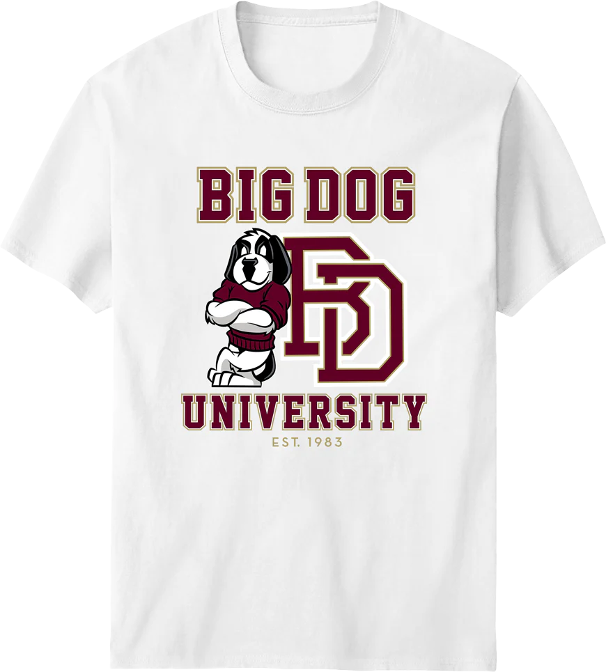 Bd University Burgundy Gold T-shirt
