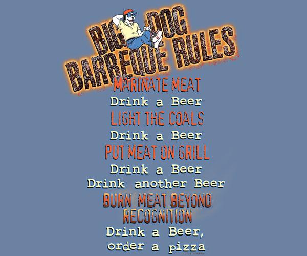 Big Dog BBQ Rules T-Shirt - Image 2