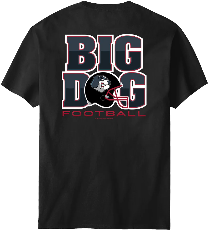 Big Dog Football Helmet T-Shirt