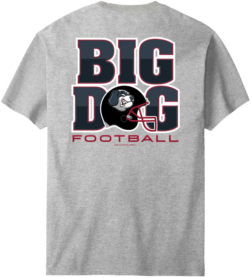 Big Dog Football Helmet T-Shirt