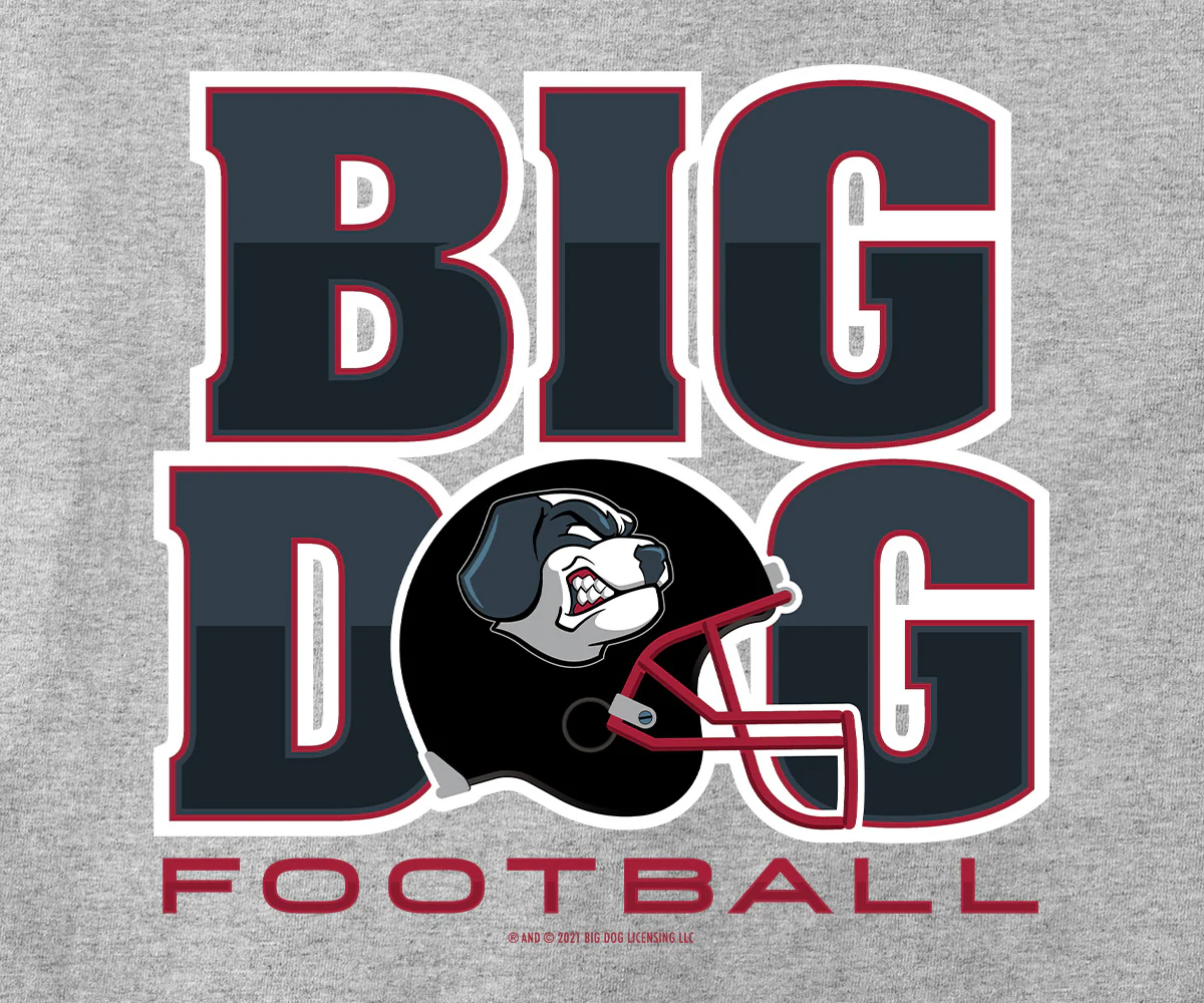 Big Dog Football Helmet T-Shirt - Image 2