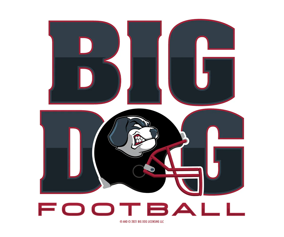 Big Dog Football Helmet T-Shirt - Image 2