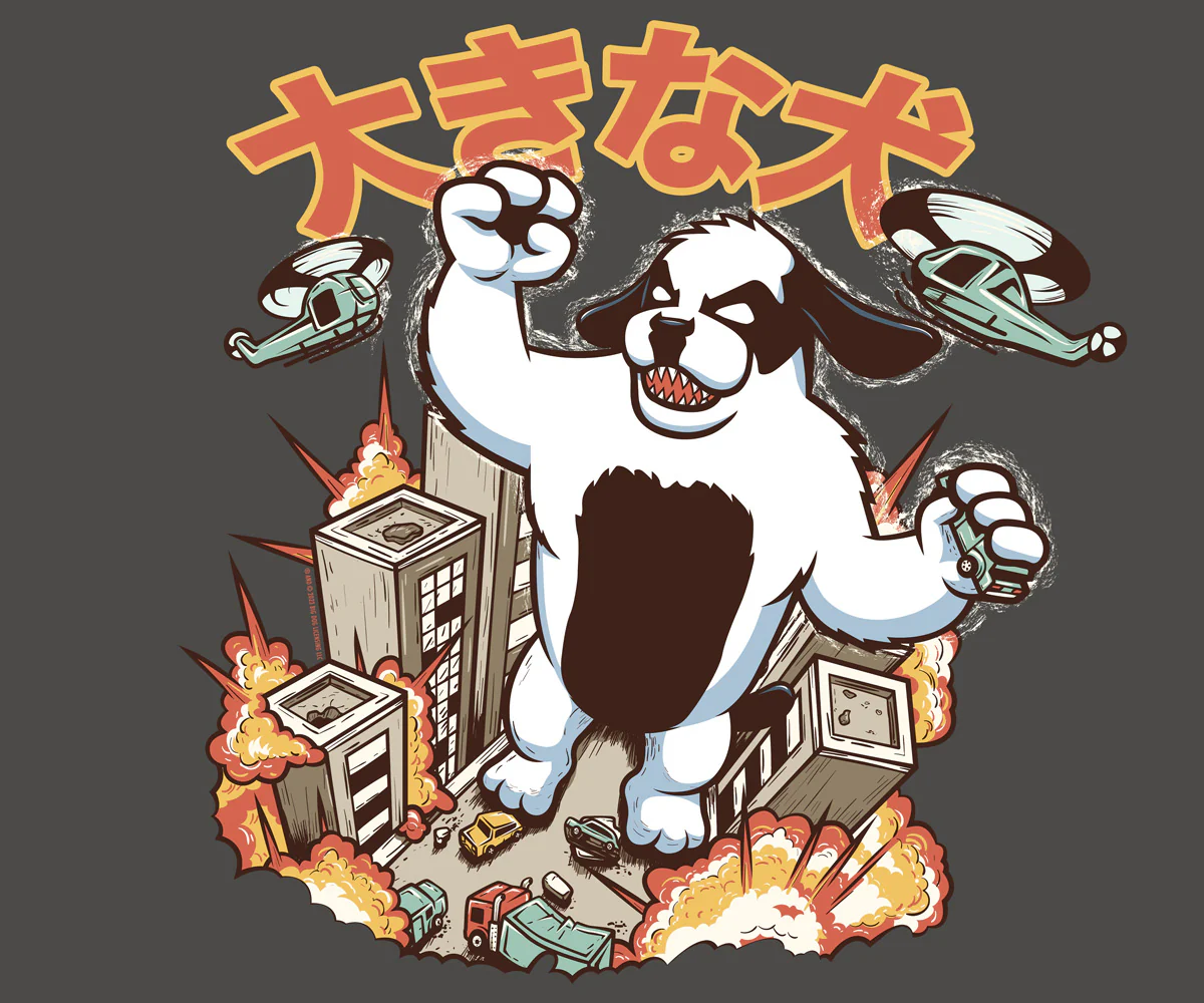 Kaiju Dog T-shirt - Image 2