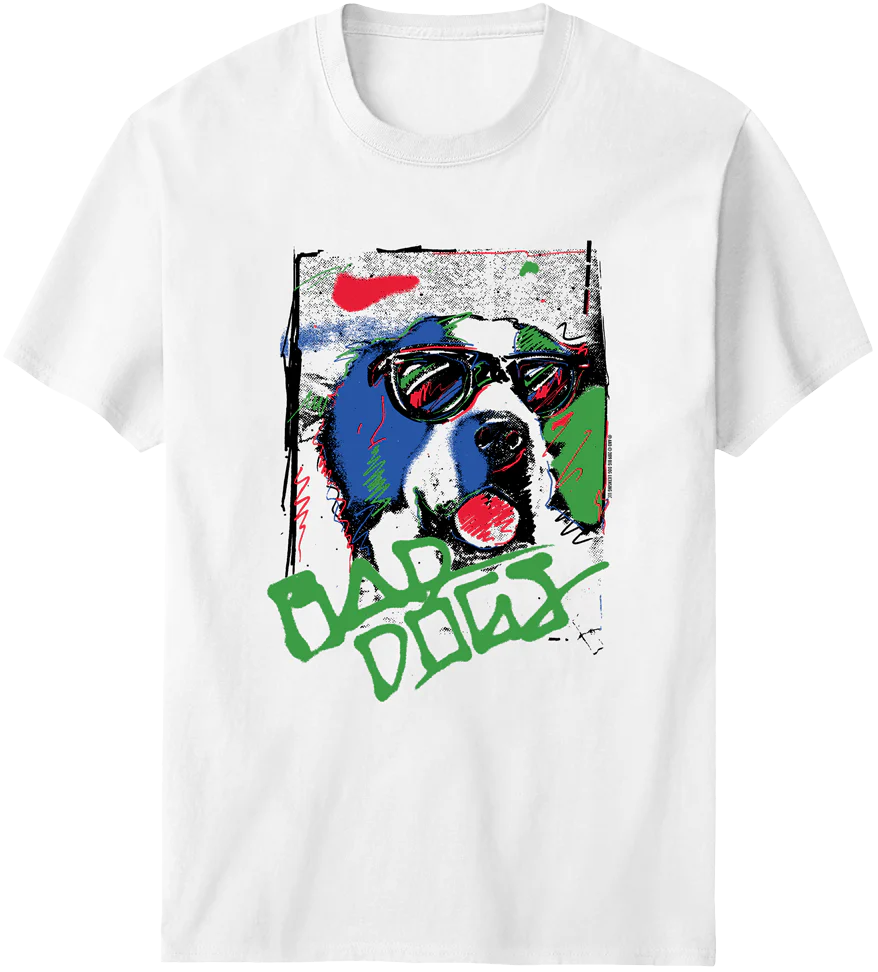 Retro Bad Dog Graffiti T-Shirt