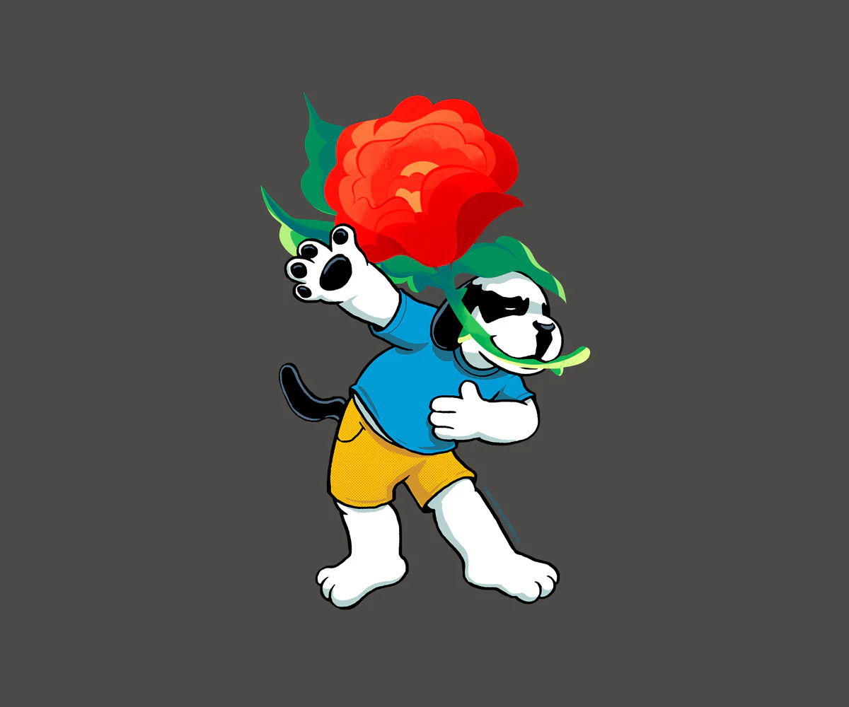 Rose Dog T-shirt - Image 2