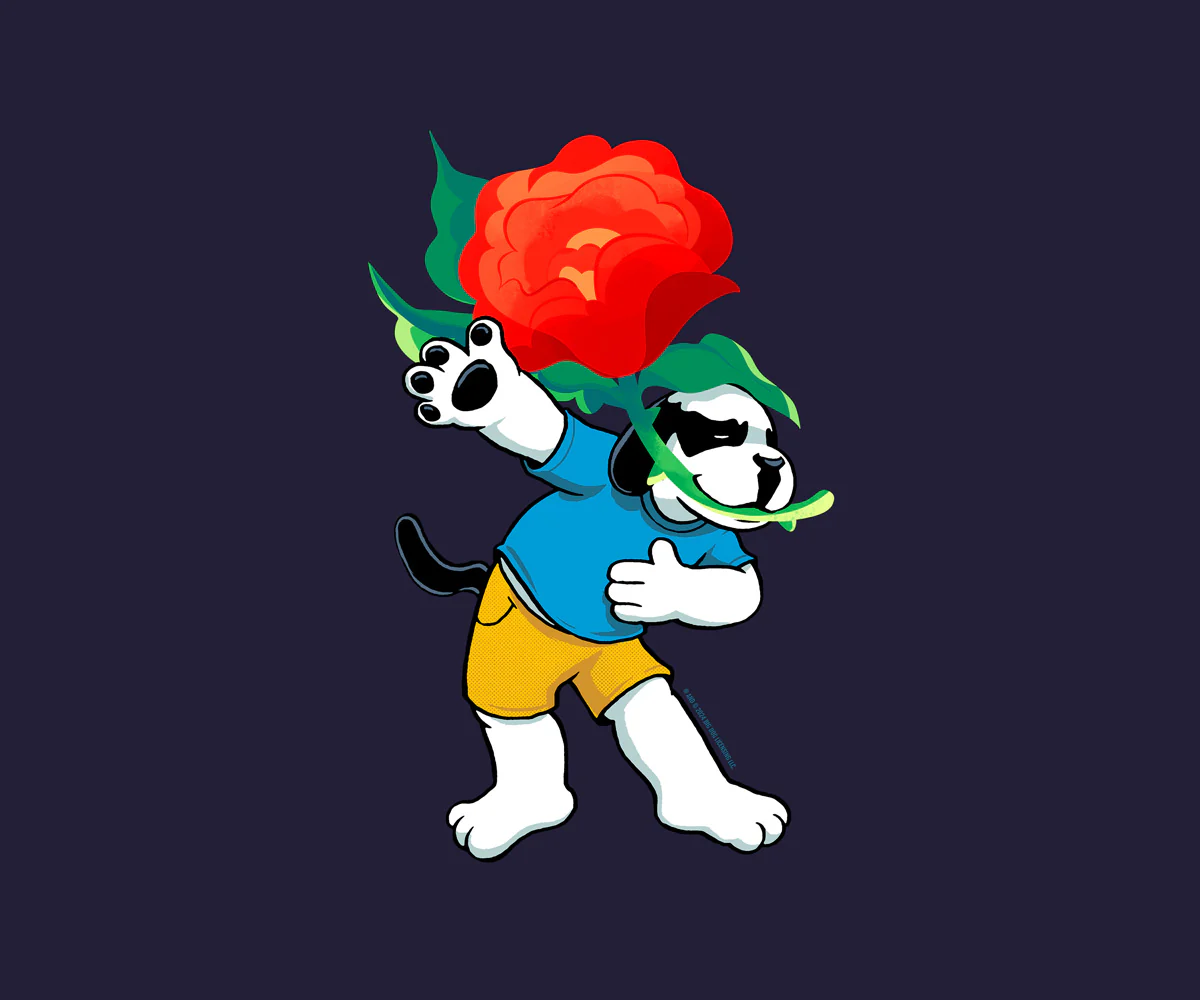 Rose Dog T-shirt - Image 2