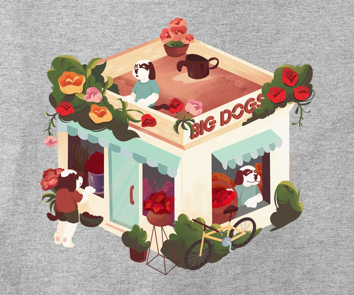 Roses Flower Shop T-shirt - Image 2