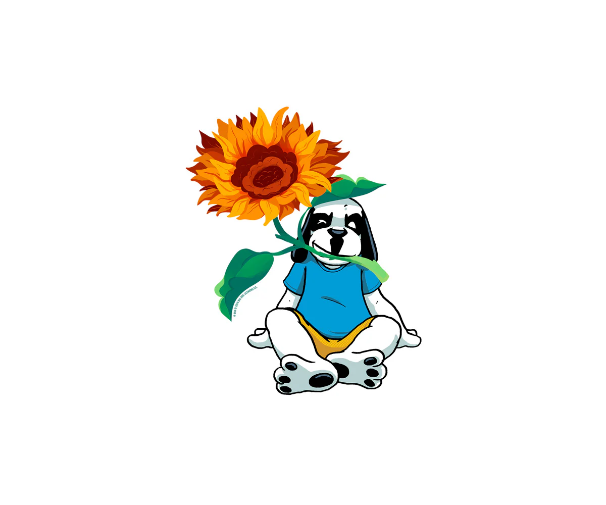 Sunflower Dog T-shirt - Image 2