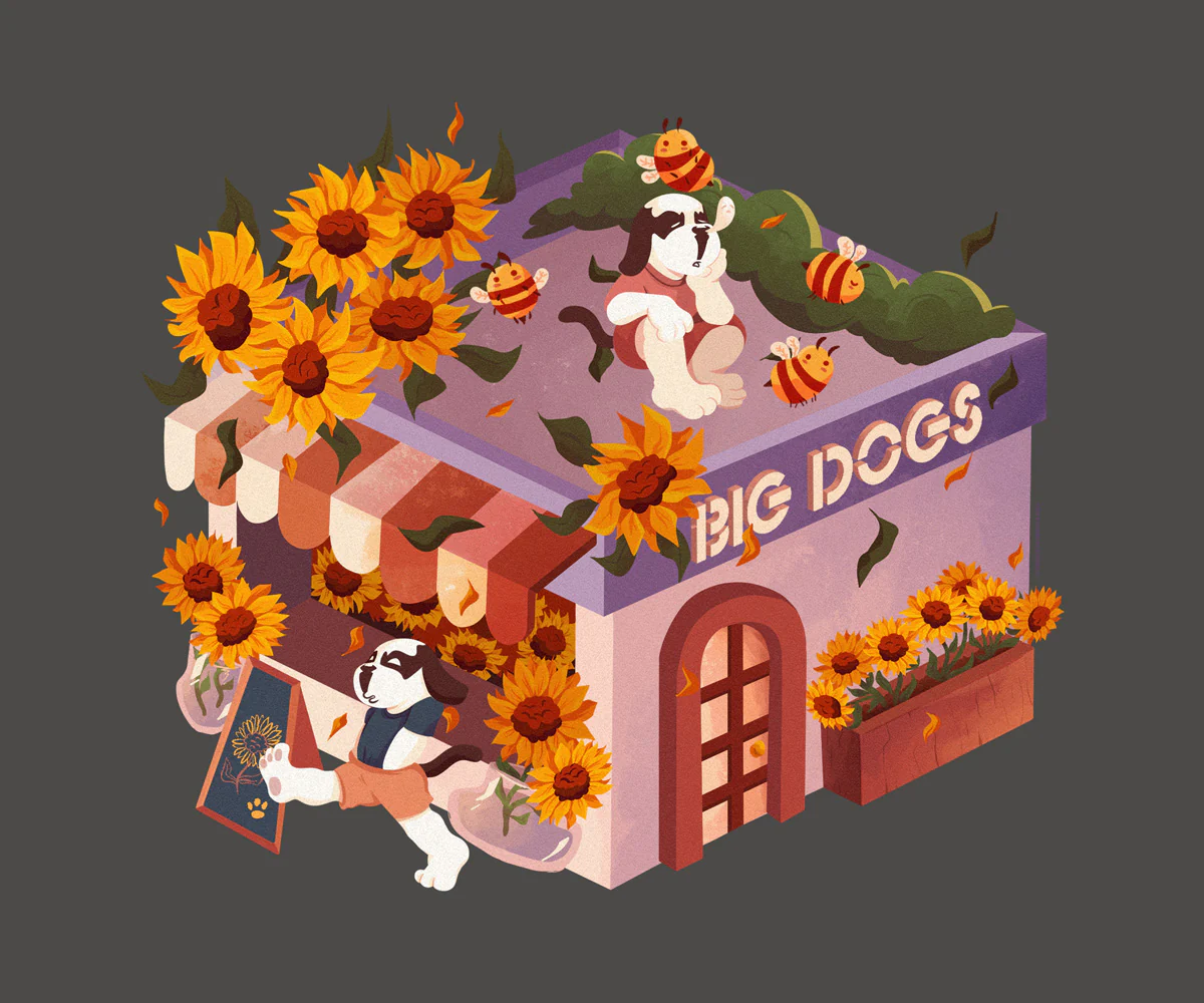 Sunflowers Flower Shop T-shirt - Image 2