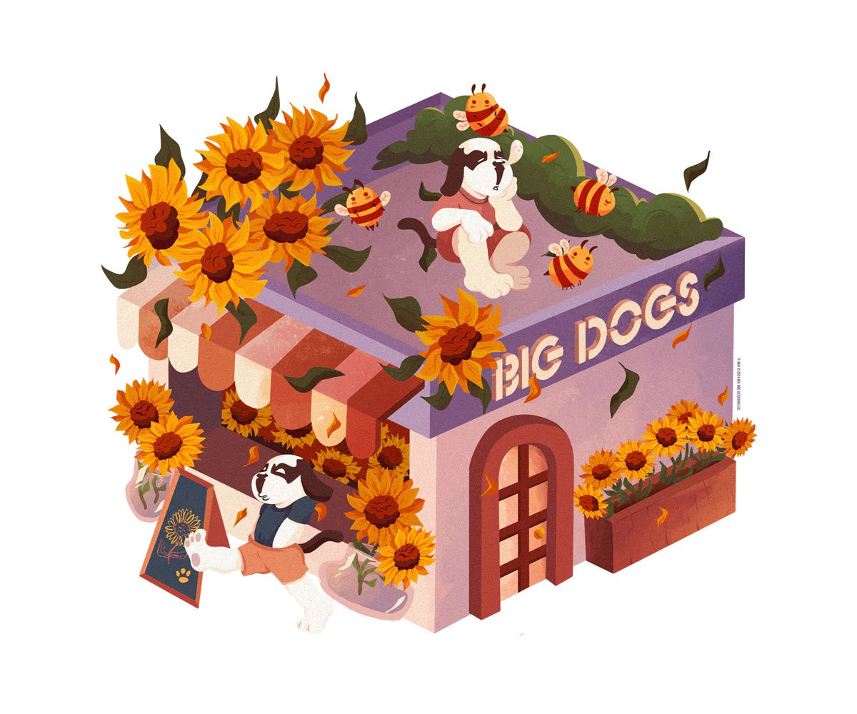Sunflowers Flower Shop T-shirt - Image 2