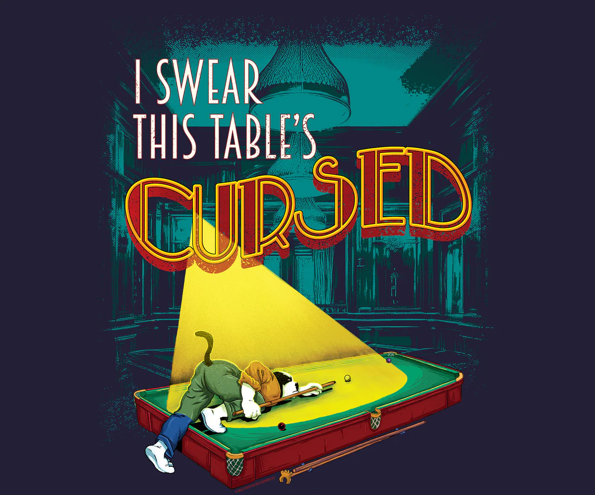 Table Is Cursed T-shirt - Image 2