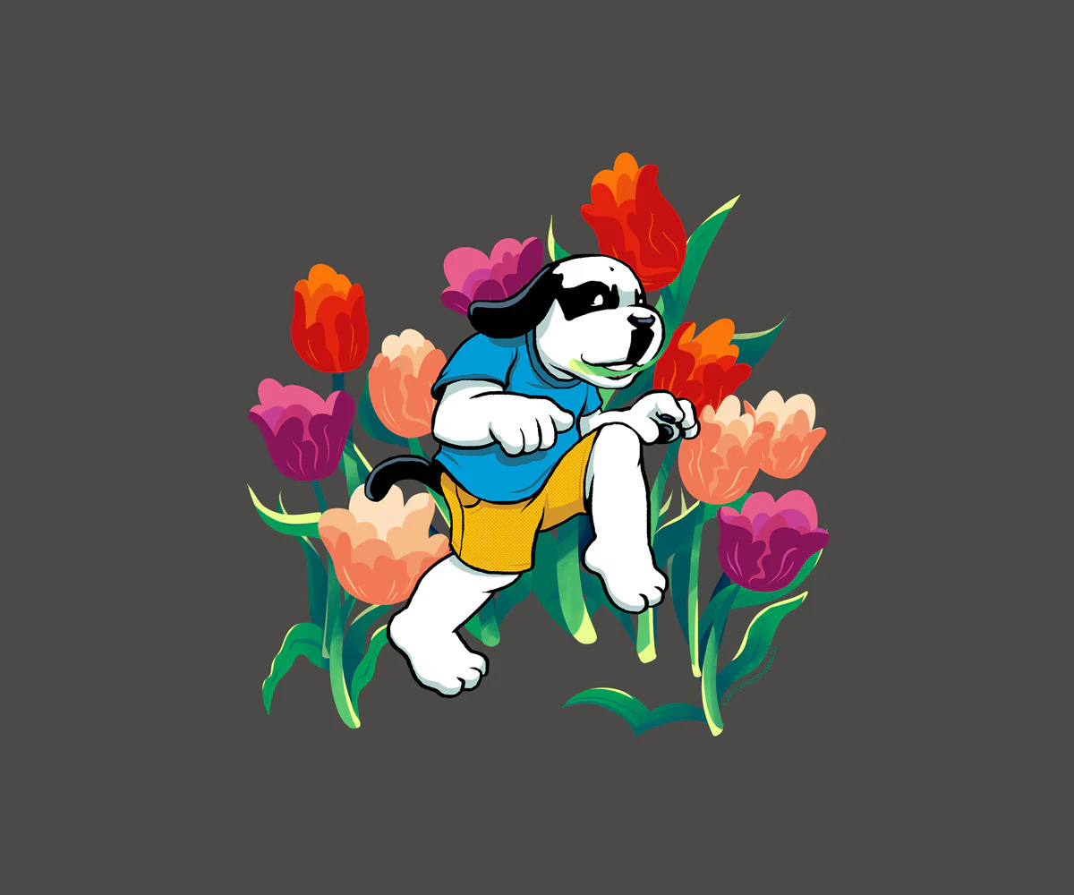Tulip Dog T-shirt - Image 2