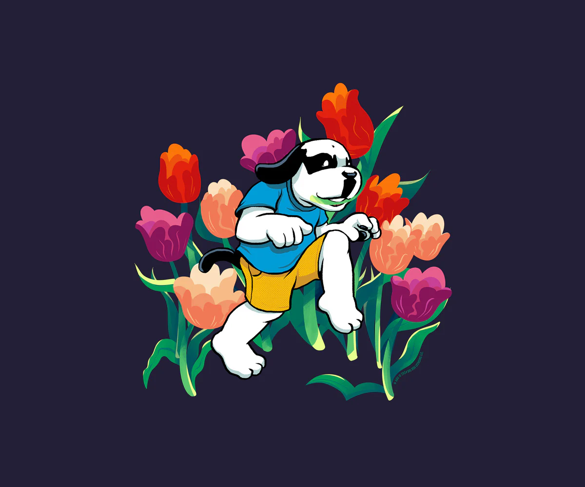 Tulip Dog T-shirt - Image 2