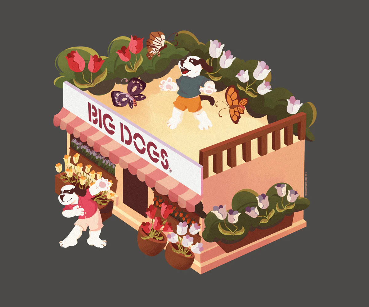 Tulips Flower Shop T-shirt - Image 2