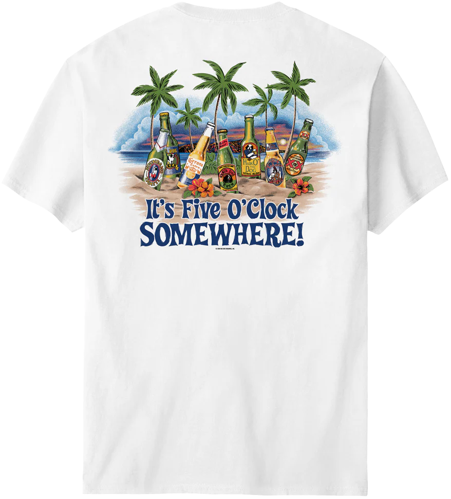 Five O Clock Somewhere Beach T-Shirt