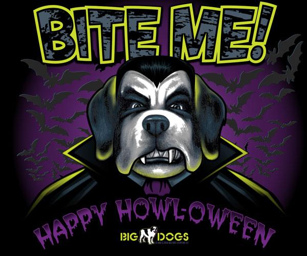 Howl-oween Bite Me T-Shirt - Image 2