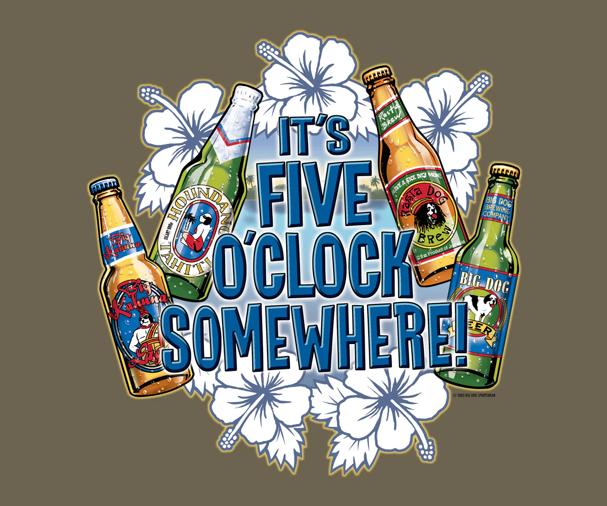 It Is Five O Clock Somewhere T-Shirt - Image 2